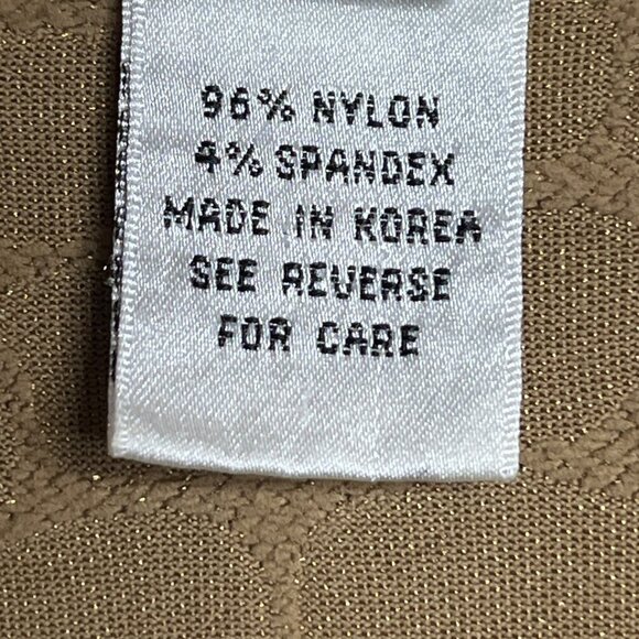 Talbots Top Womens 2X Gold Animal Print Cap Sleeve Boat Neck Long‎ Sleeve Nylon - Picture 7 of 9